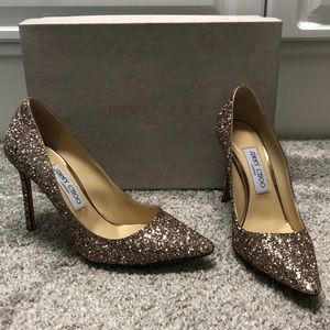 Jimmy Choo Romy Glitter Pumps Ballet Pink